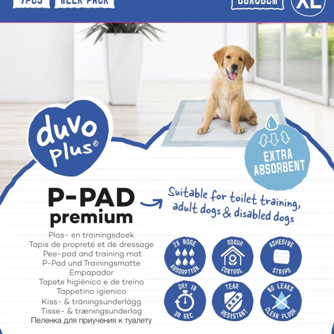 Duvo+ Pet Pads Premium XL – 60x60cm, 7pcs, Week Pack