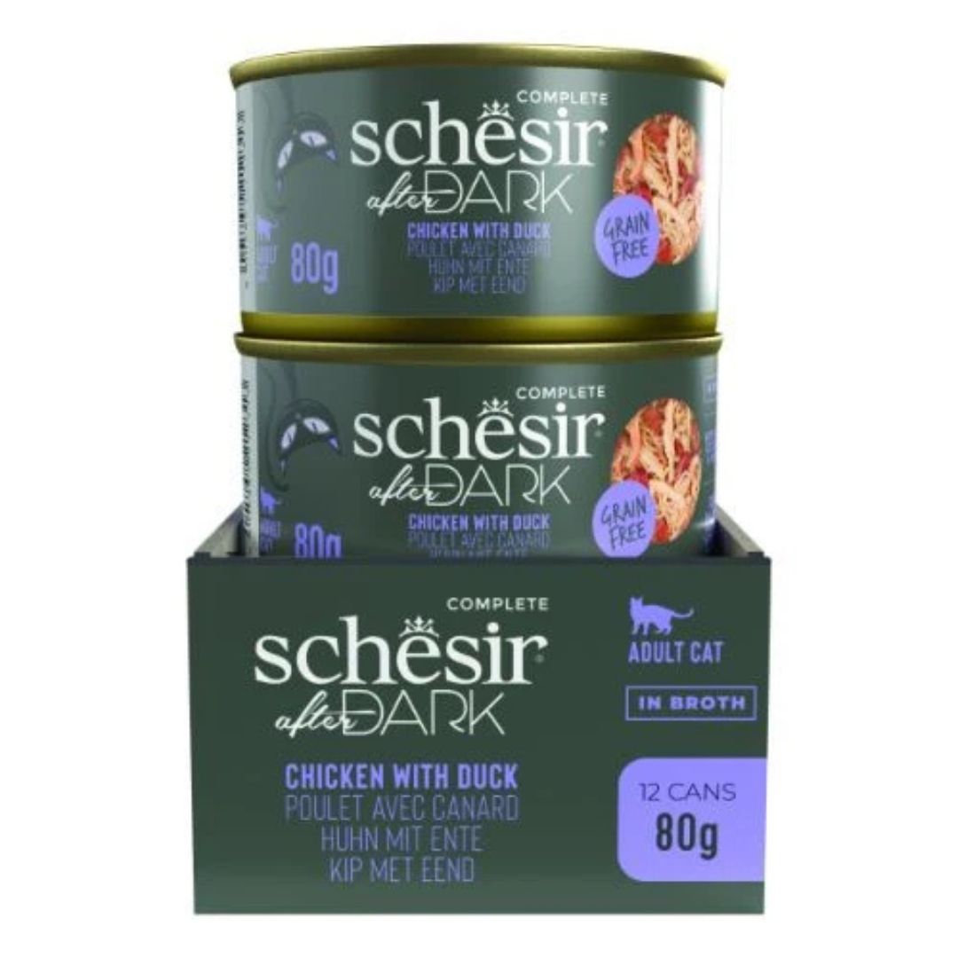 Schesir Wholefood Broth Chicken & Duck Wet cat food 80G