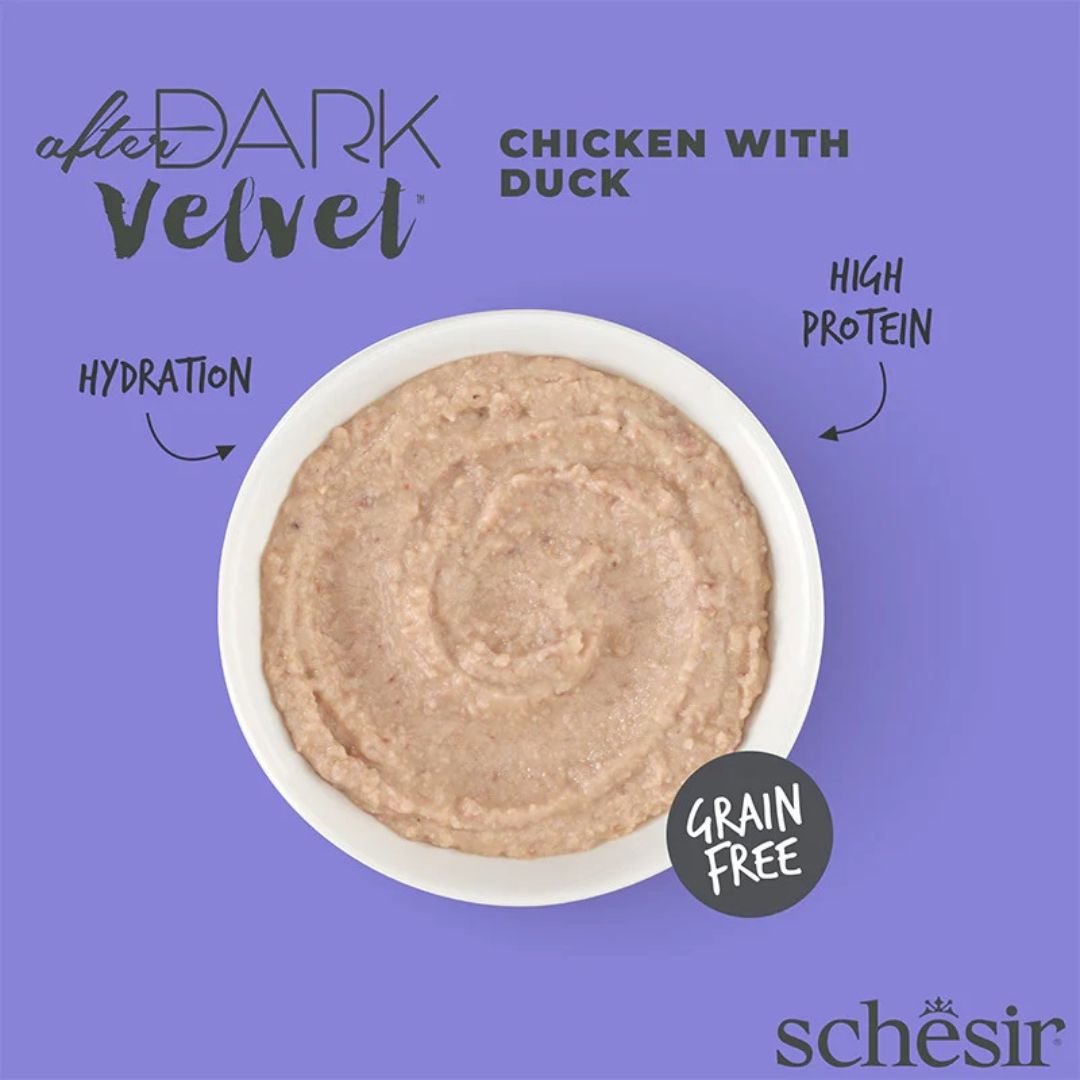 Schesir After Dark Velvet Mousse Chicken with Duck Cat Food Pouch - 80 g