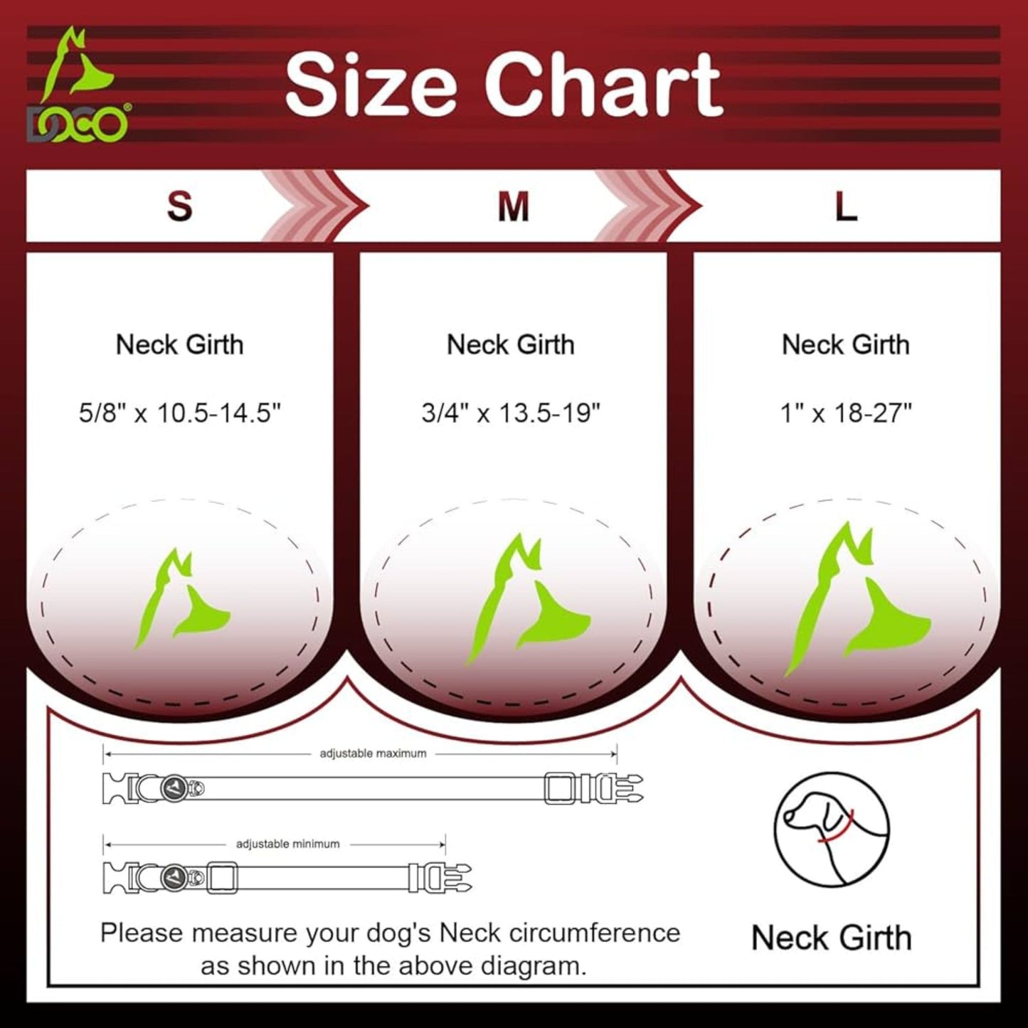 Doco Loco Dog Collar Lime Street Pattern – Size S