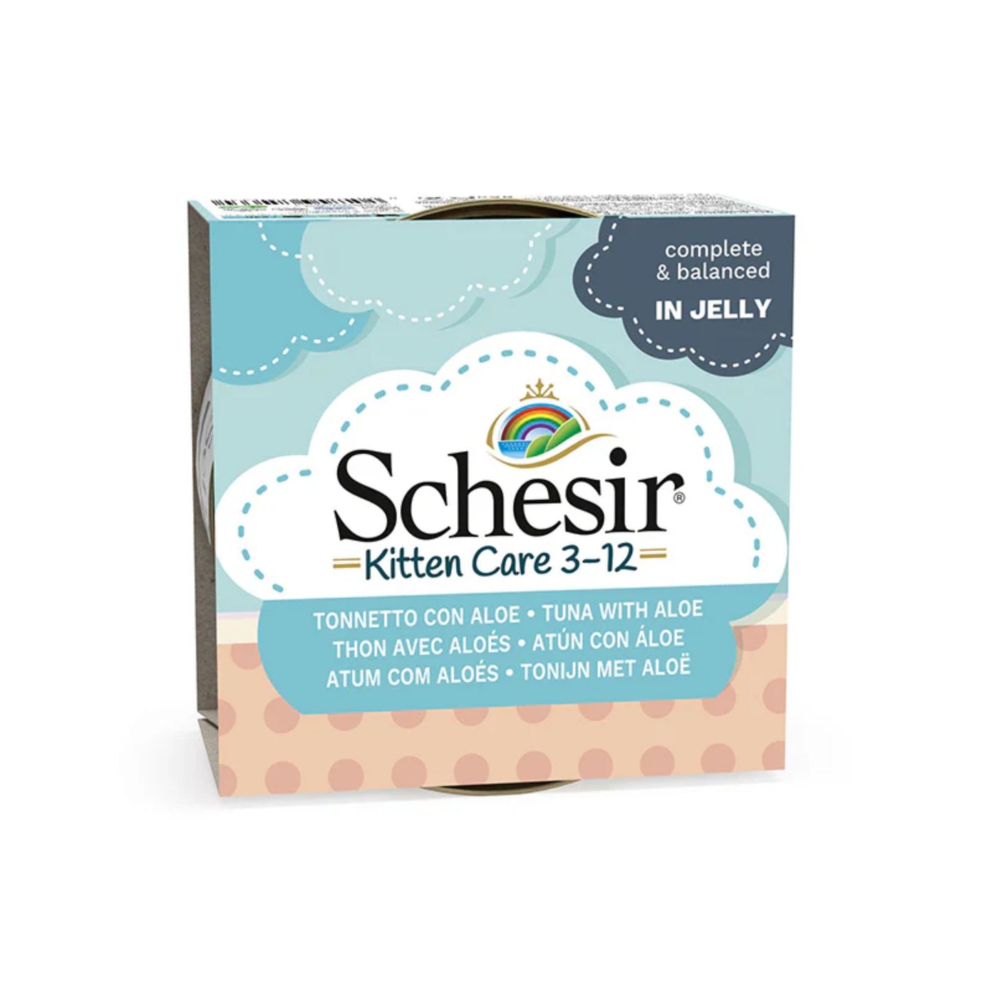 Schesir Kitten Care- Can In Jelly 3-12 Tuna with Aloe Wet Food 85g