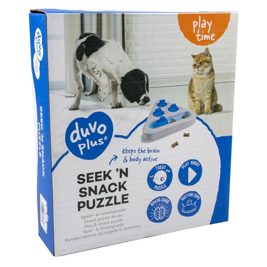 Duvo+ Seek N Snack Puzzle Feeder Triangle 24x24x5.5cm
