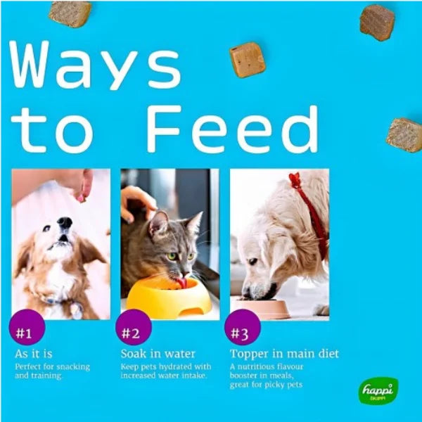 Happi Skippi Freeze-Dried Treat Duck & Carrot for Cats & Dogs - 10g
