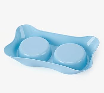 Petbroo Round Double Bowl For Dogs & Cats