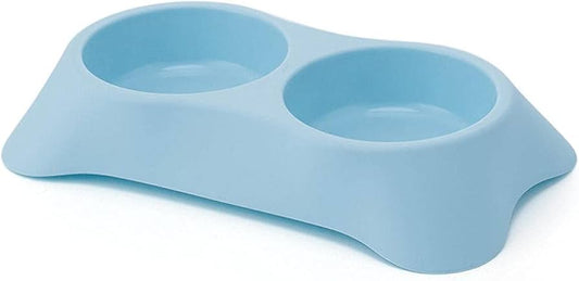 Petbroo Round Double Bowl For Dogs & Cats