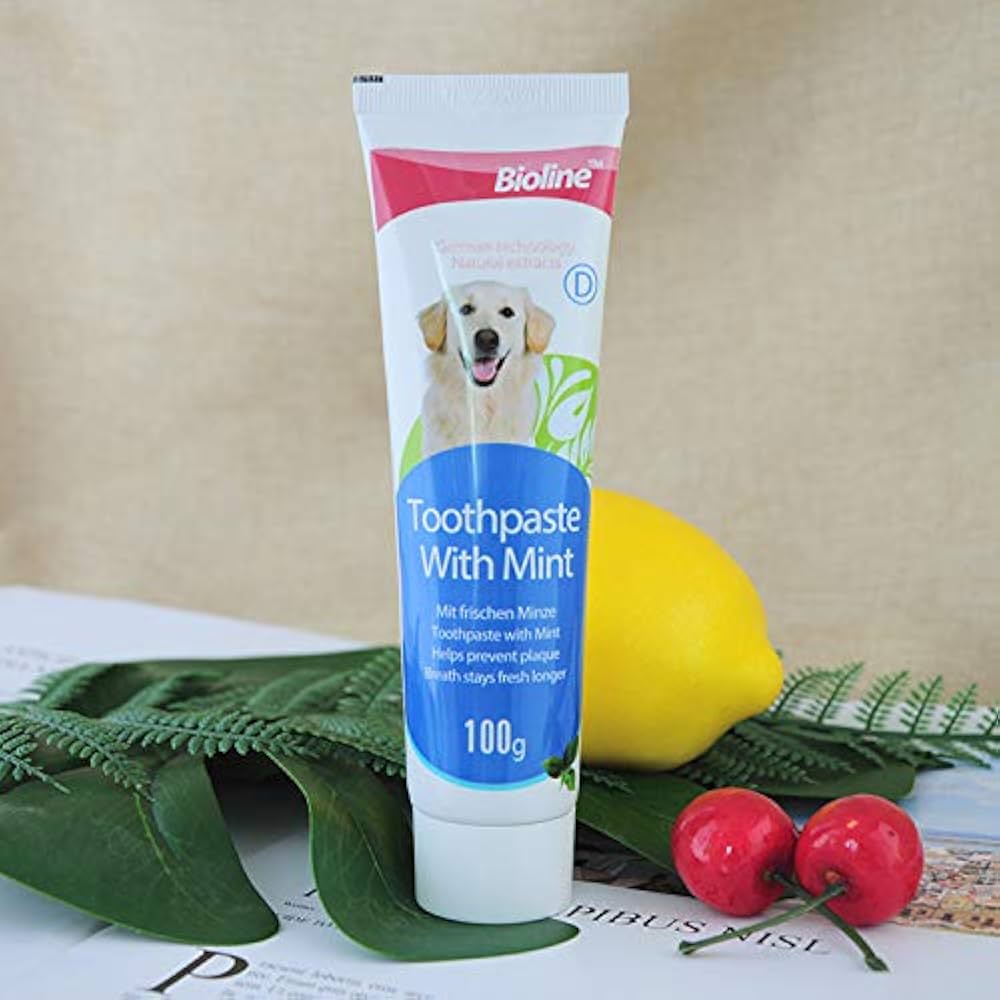 Bioline Pet Toothpaste 100G  Mint Flavor for Fresh Pet Breath