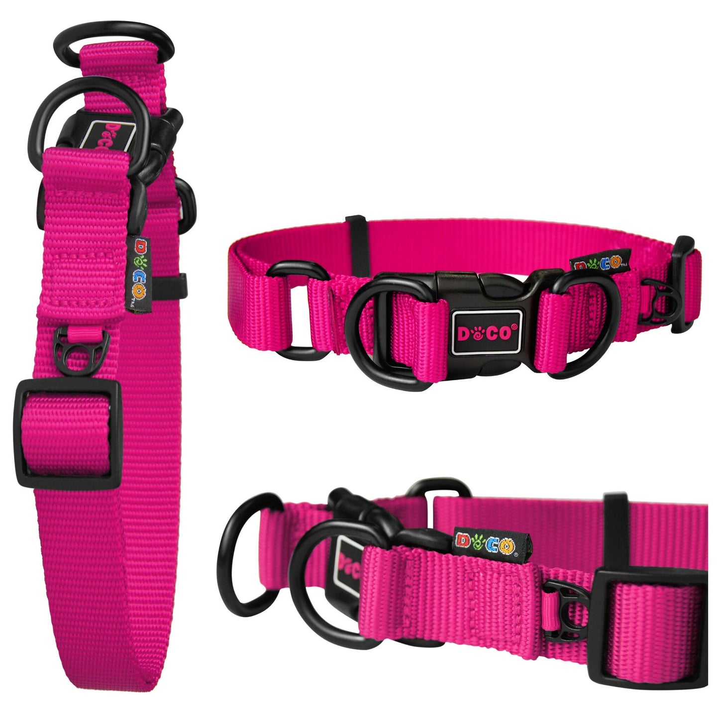Doco Signature Nylon Collar (Dcsn002)Color: Pink, Sizes: Xl