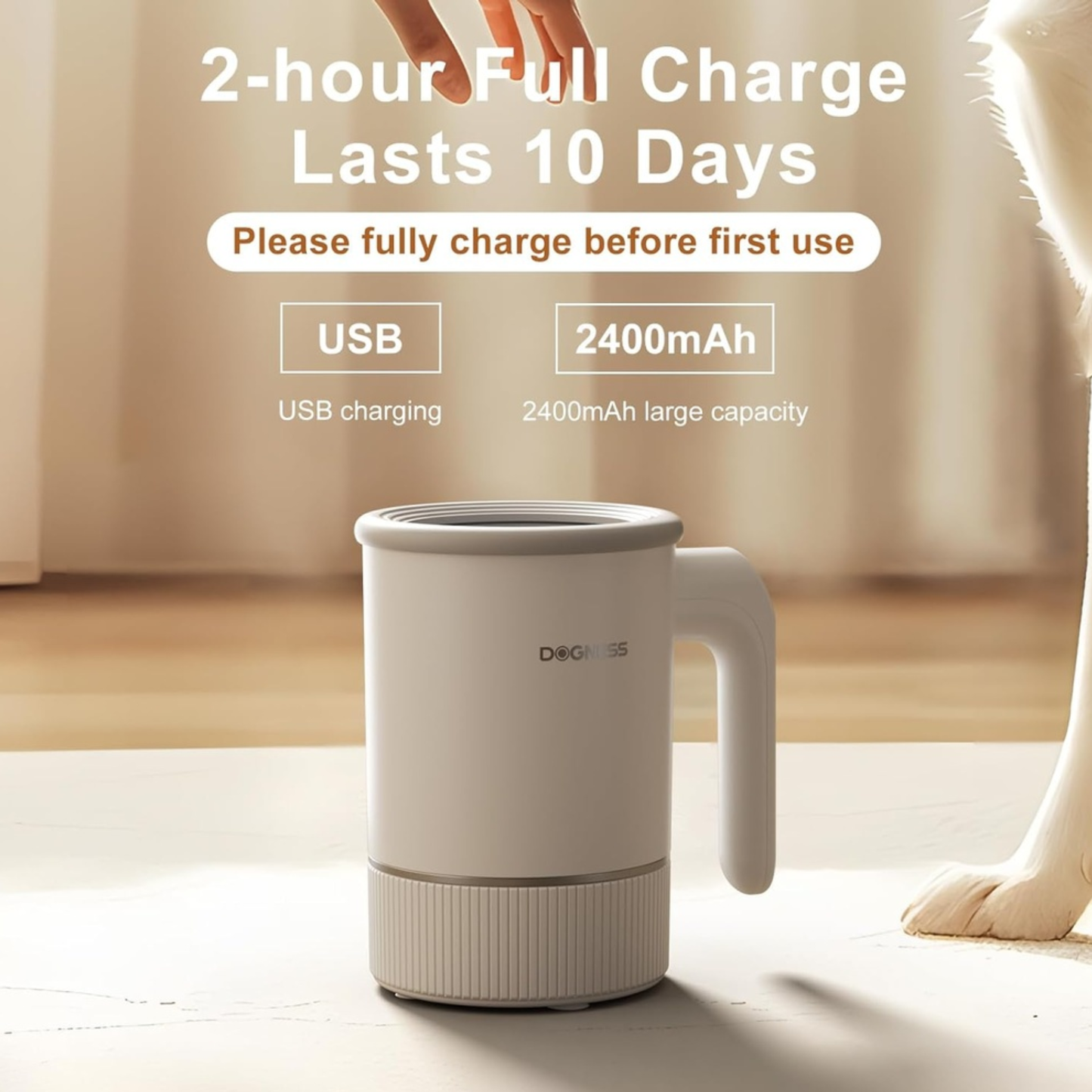 Dogness Automatic Pet Paw Cleaner And Massager Plus - White