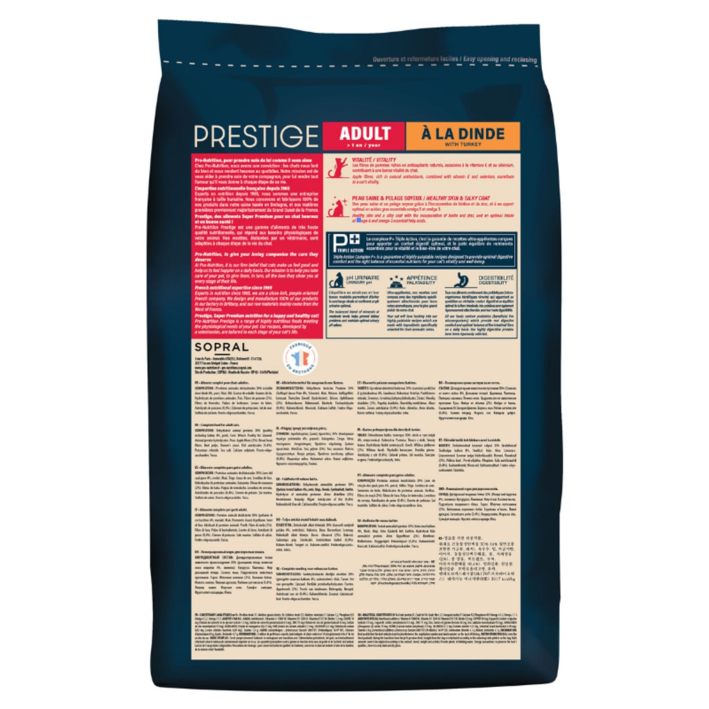Pro Nutrition Prestige Adult Turkey Cat Dry Food - 2Kg