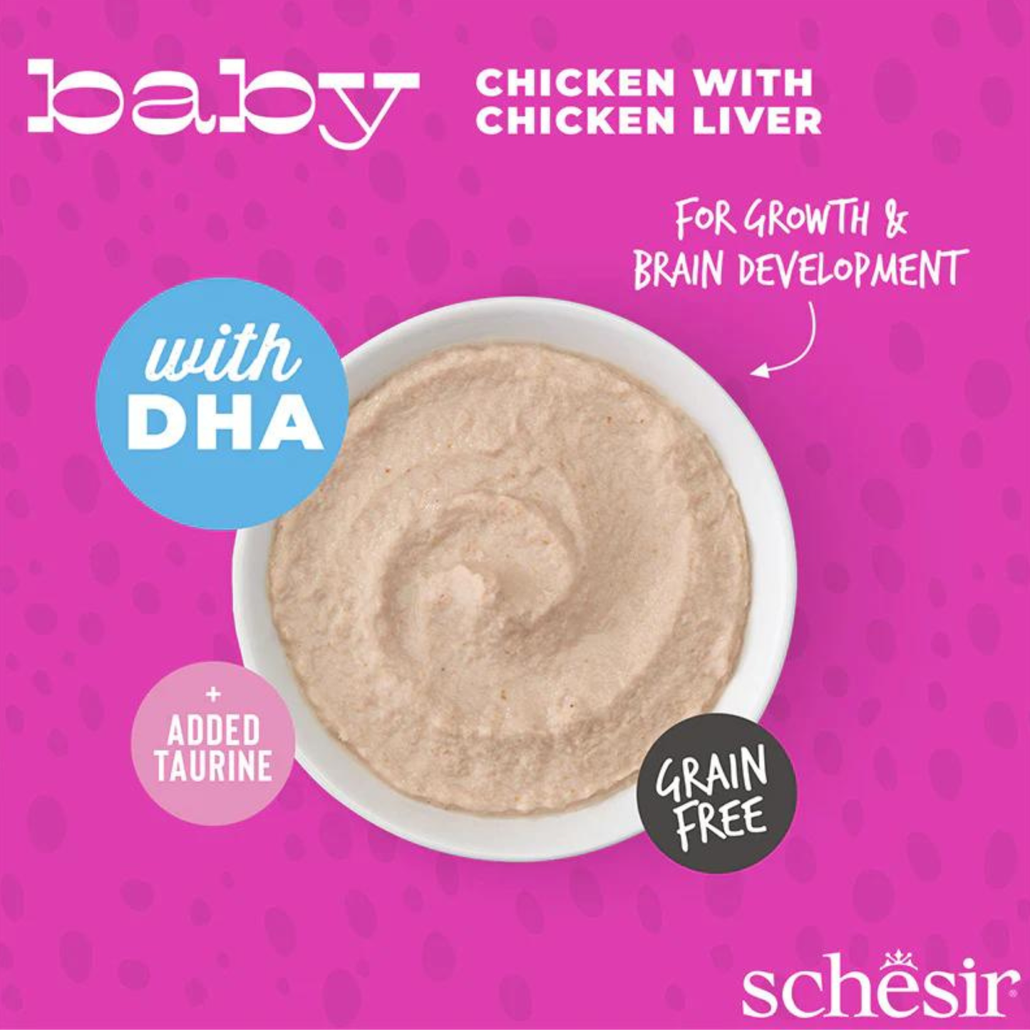 Schesir Baby Kitten Mousse Chicken & Liver Wet Food - 70G