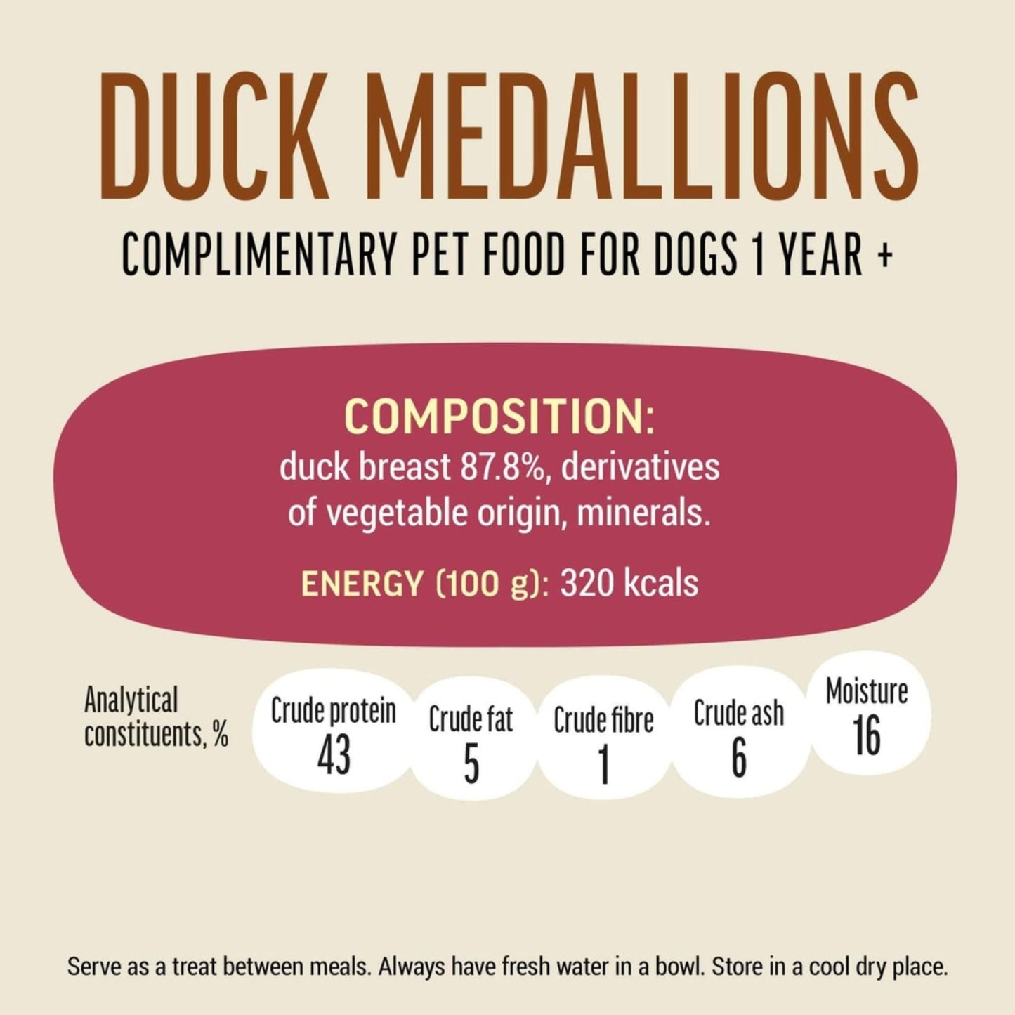 Dog Fest Duck Medallions for Adult Dogs - 90g