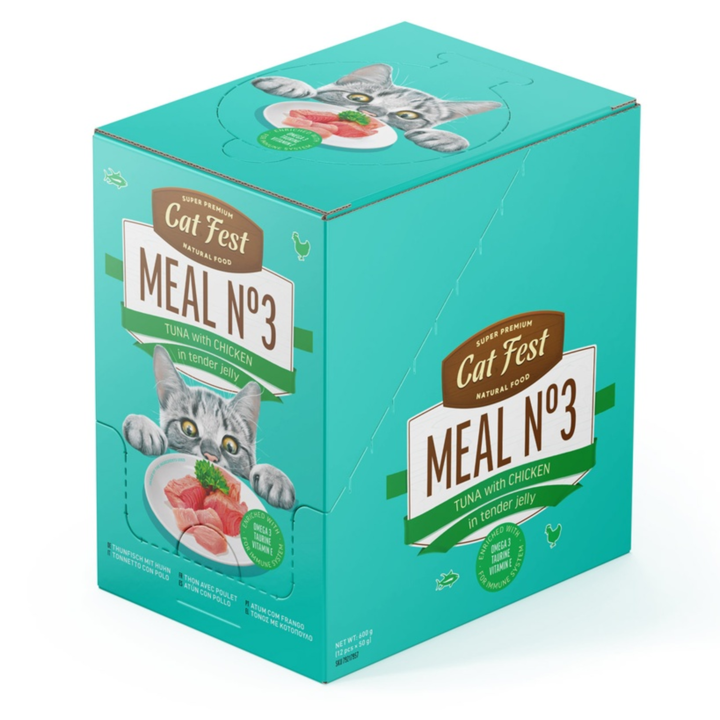 Cat Fest Wet Cat Food in Jelly & Tuna With Chicken - 50g