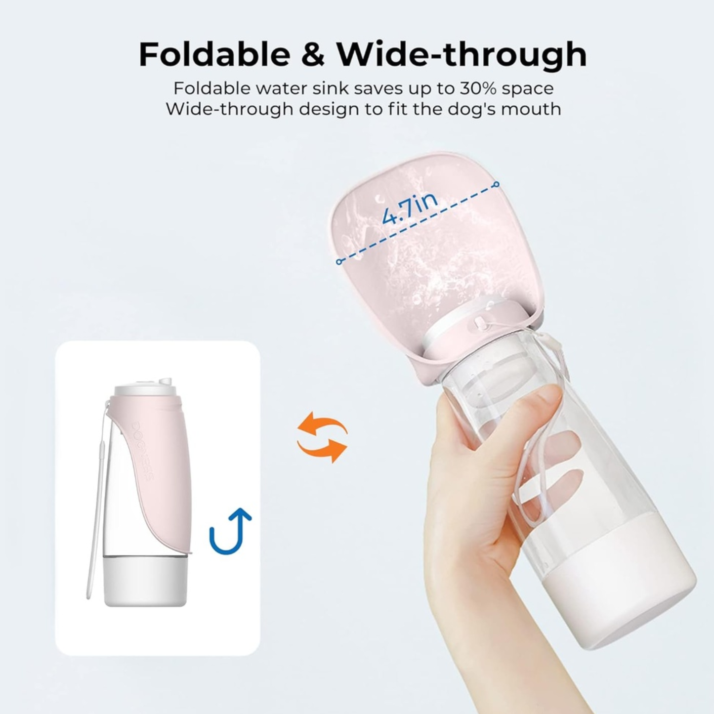 Dogness Water Bottle With Food Storage - Green