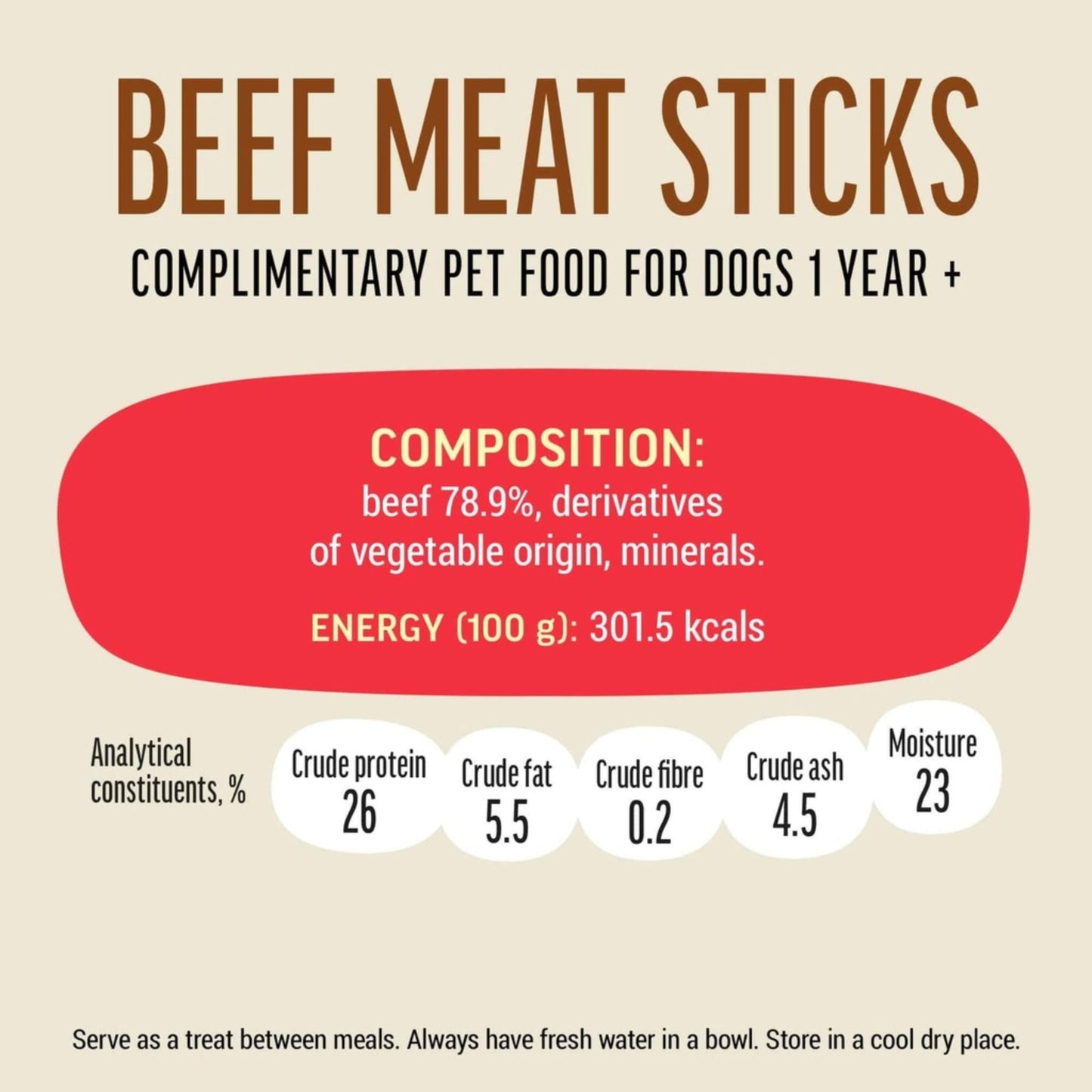 Dog Fest Beef Meat Sticks for Adult Dogs - 45g (1.59 oz)