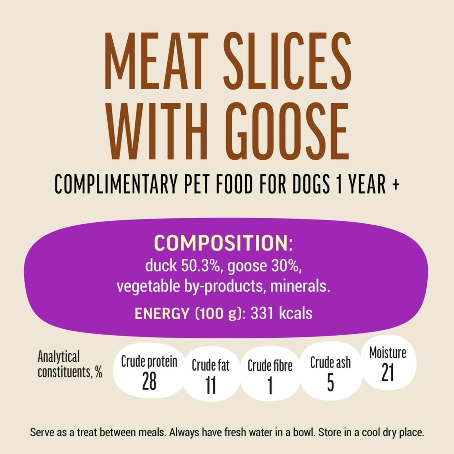 Dog Fest Slices with Goose for Small Breeds – 55g