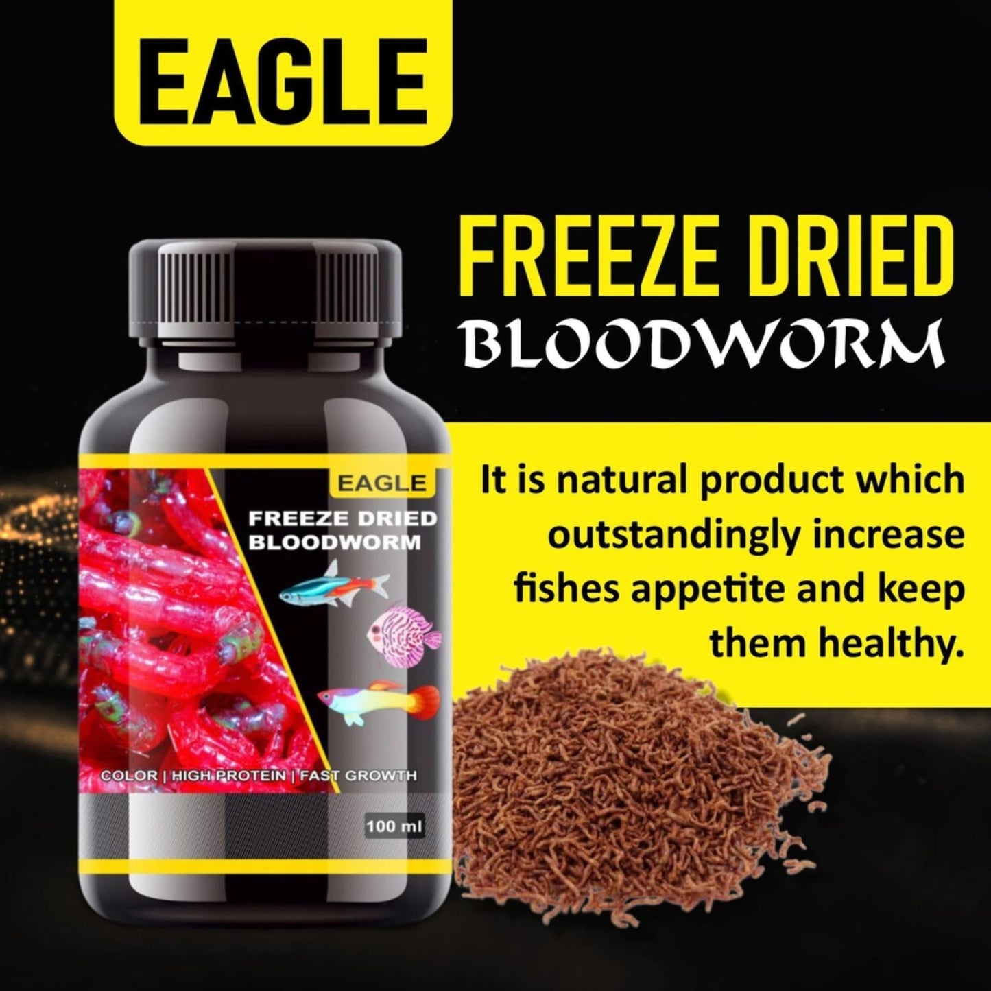 Horizone Eagle Freeze-Dried Blood Worms – 100ml