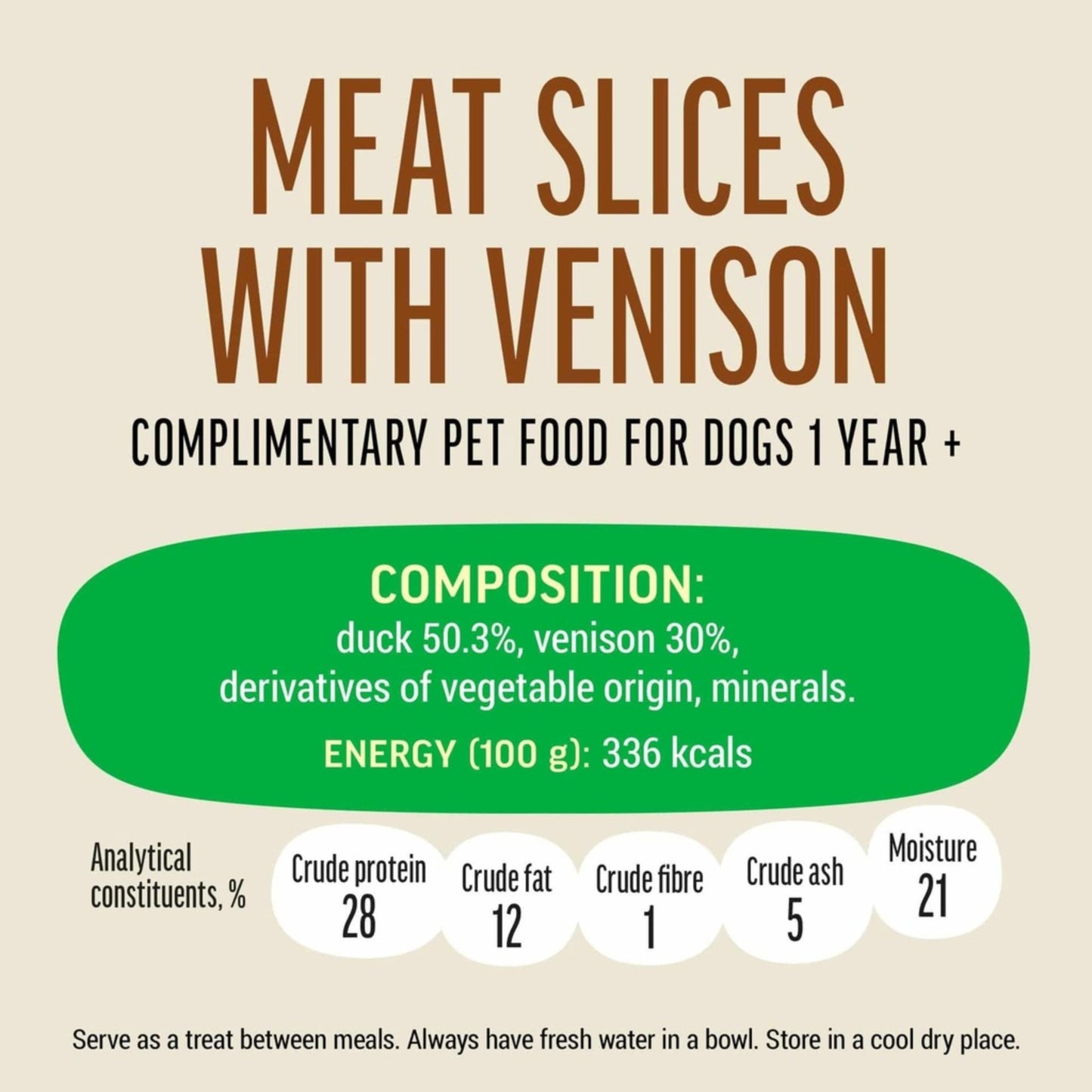 Dog Fest Slices with Venison for Adult Dogs 90g