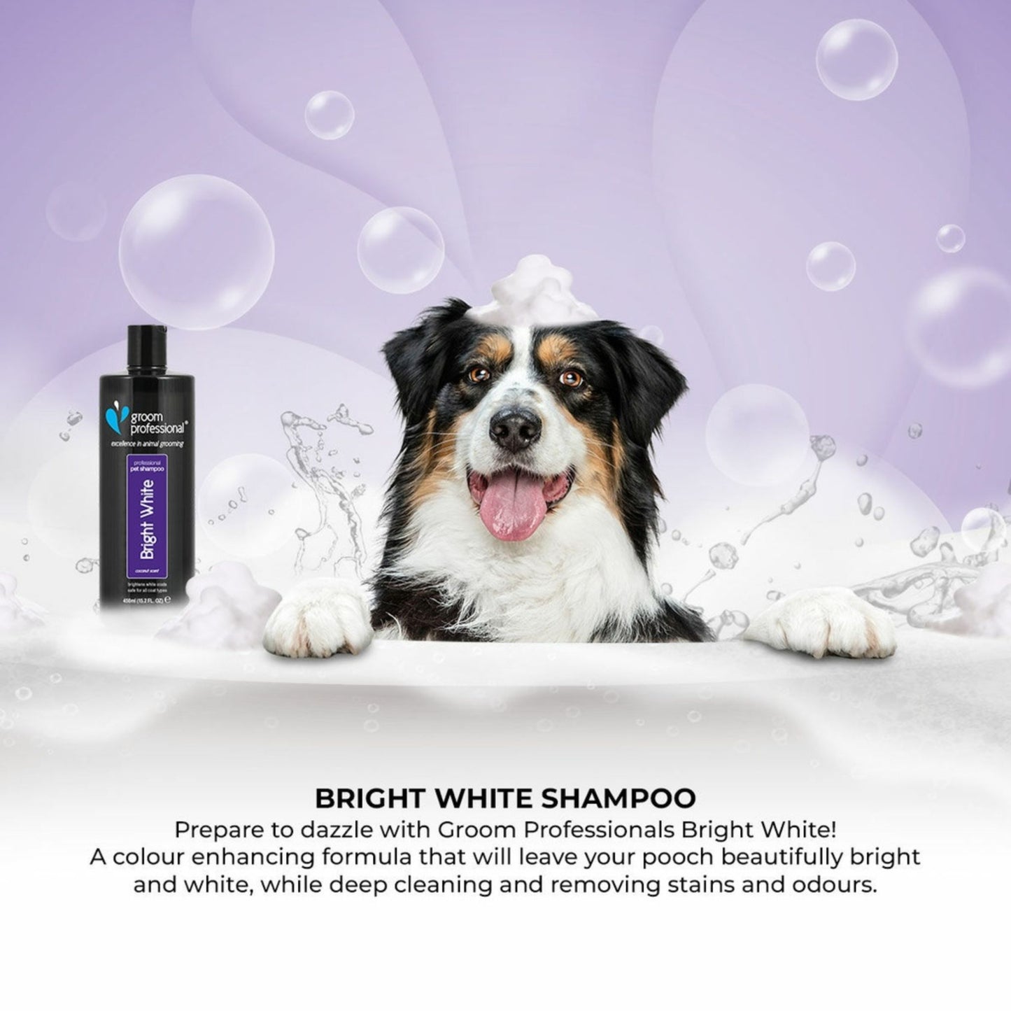 Groom Professional Bright White Shampoo - 450ml