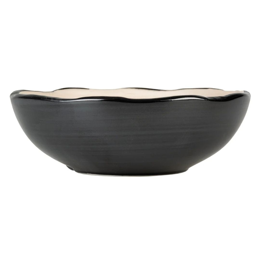 Duvo+ Feeding Bowl Stone Organic S – 200ml Black/White