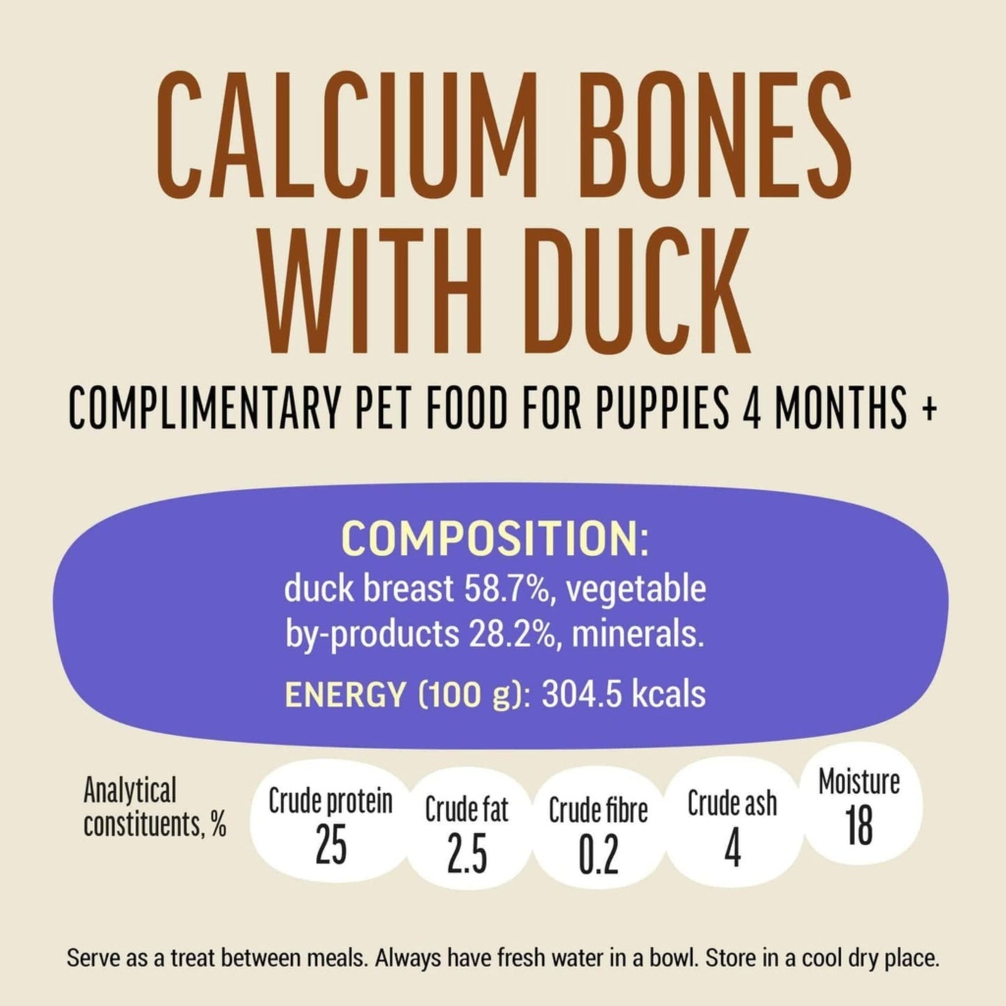 Dog Fest Calcium Bones with Duck for Puppies 90g
