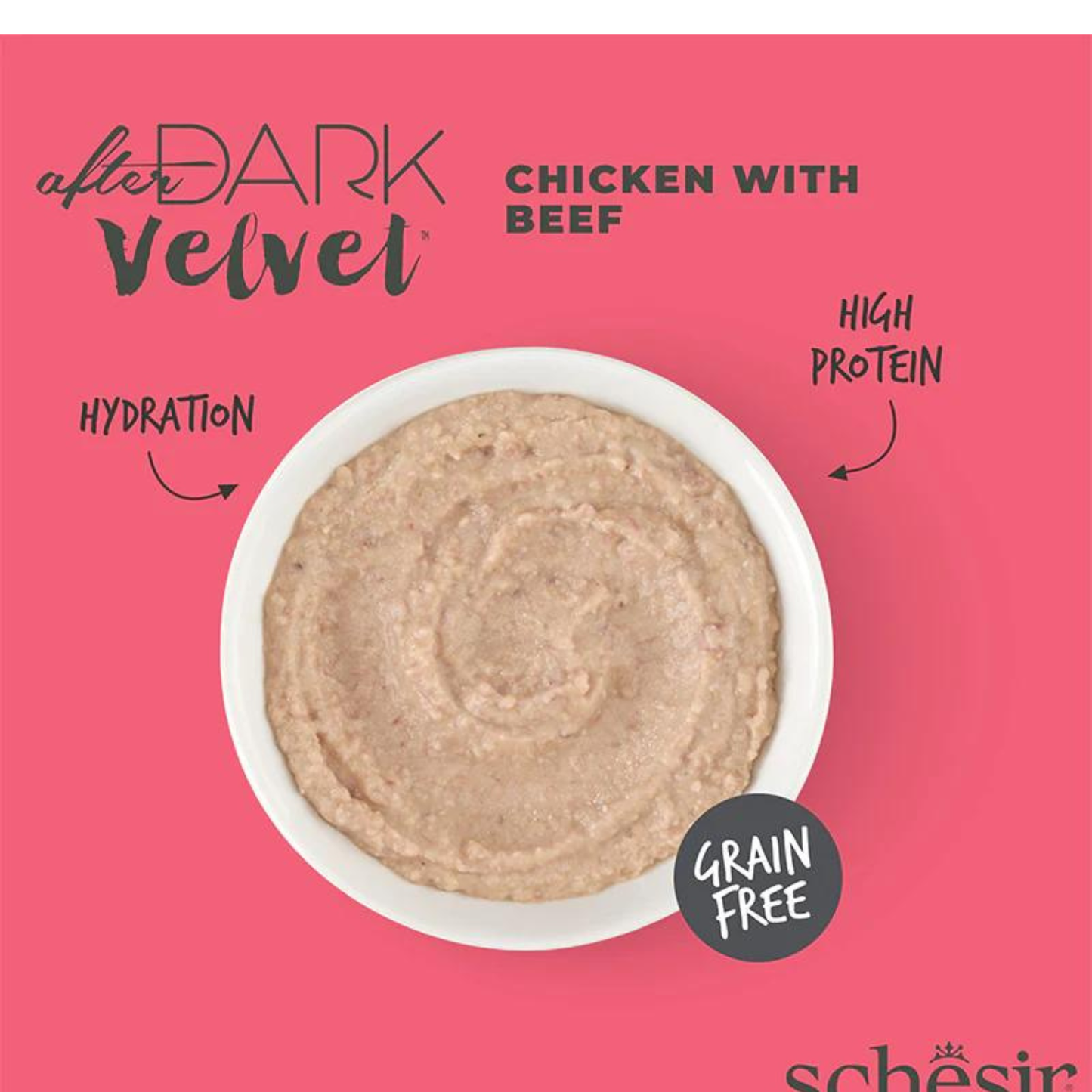 Schesir Velvet Mousse Chicken & Beef Wet Cat Food - 80G