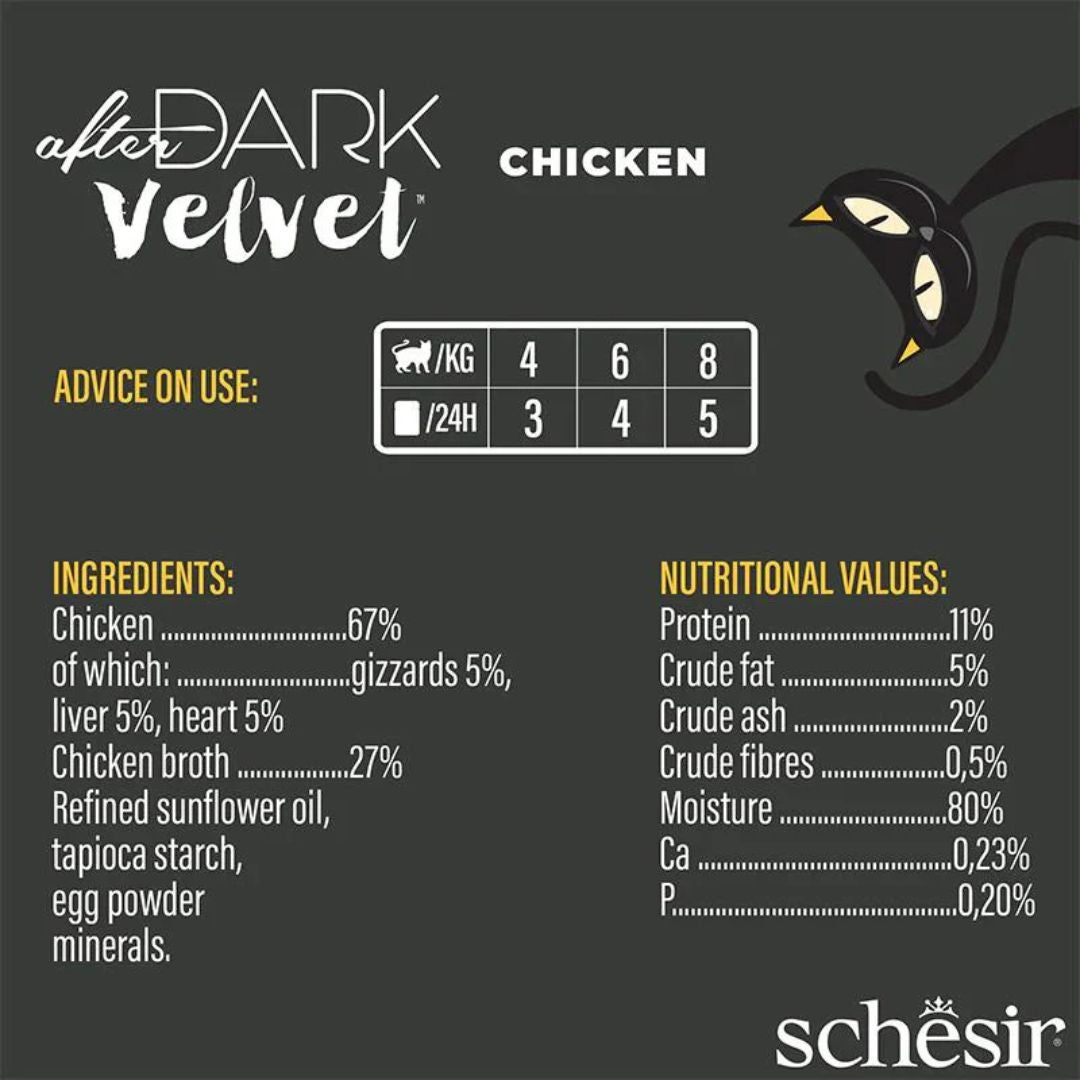 Schesir Velvet Mousse Chicken Wet Cat food 80G