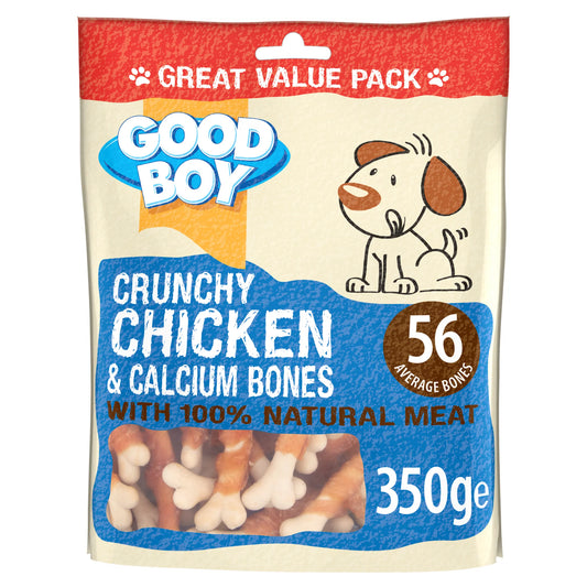 Good Boy Dog Treats Chicken & Calcium Bones Value Pack - 350g