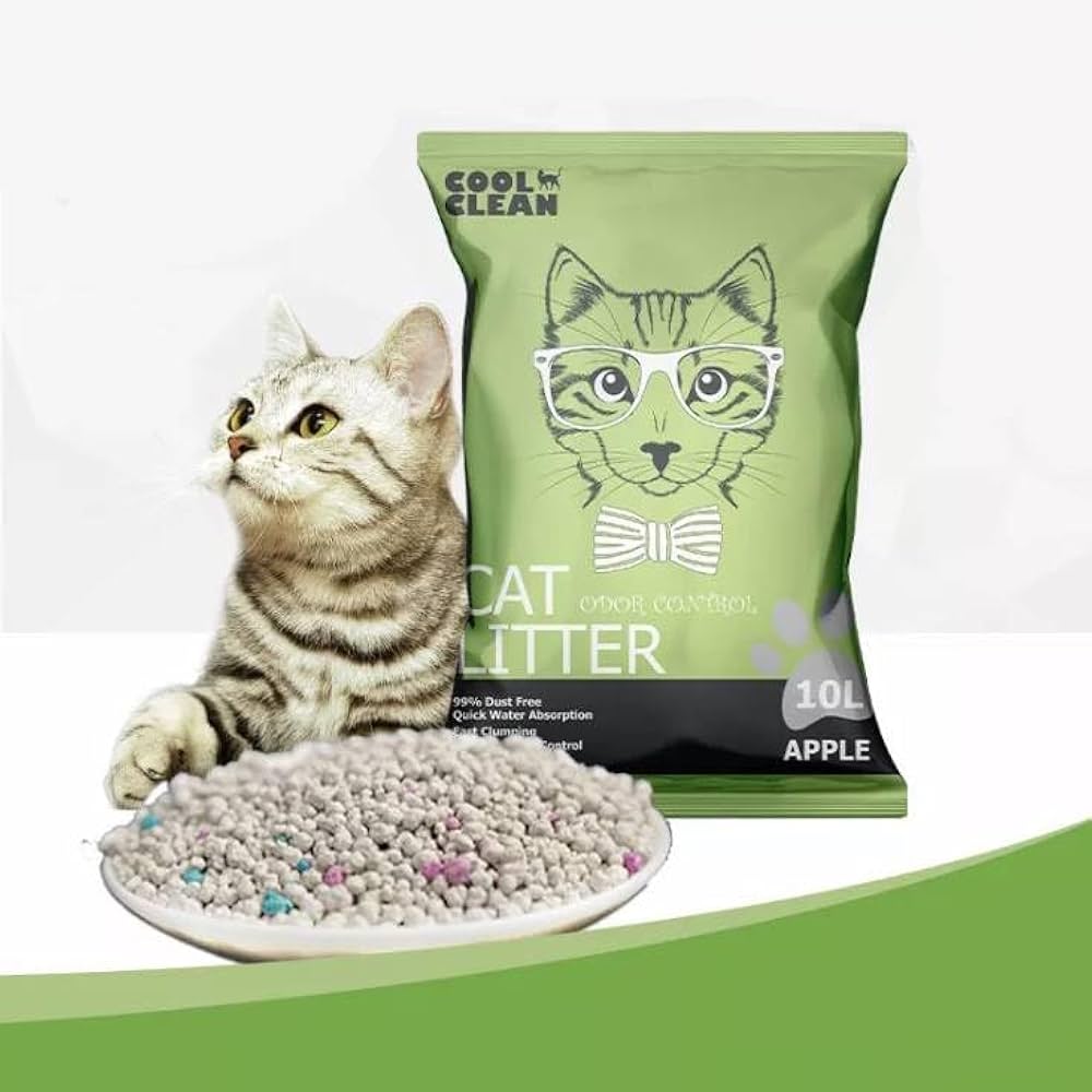 Cool Clean Clumping Cat Litter – Apple Scent 10kg Low Dust