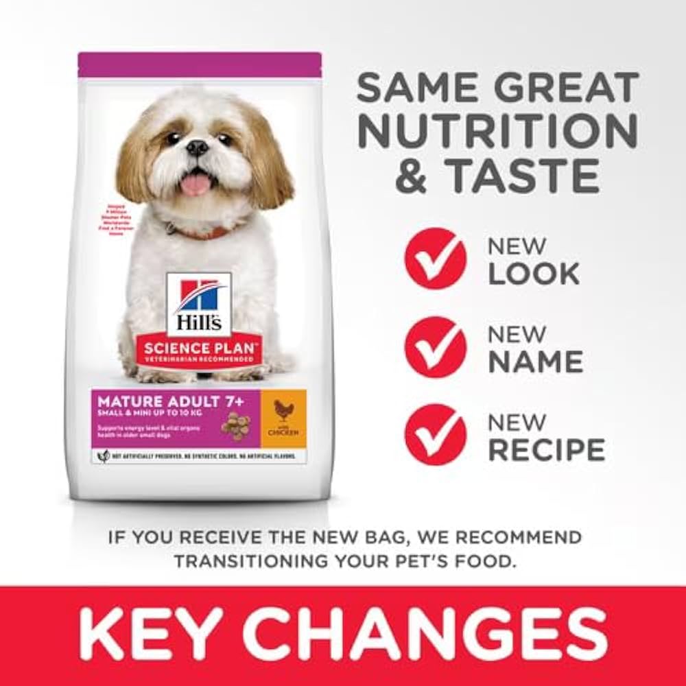 Hills Science Plan Small & Mini Mature Adult 7 + Dog Food With Chicken 3Kg