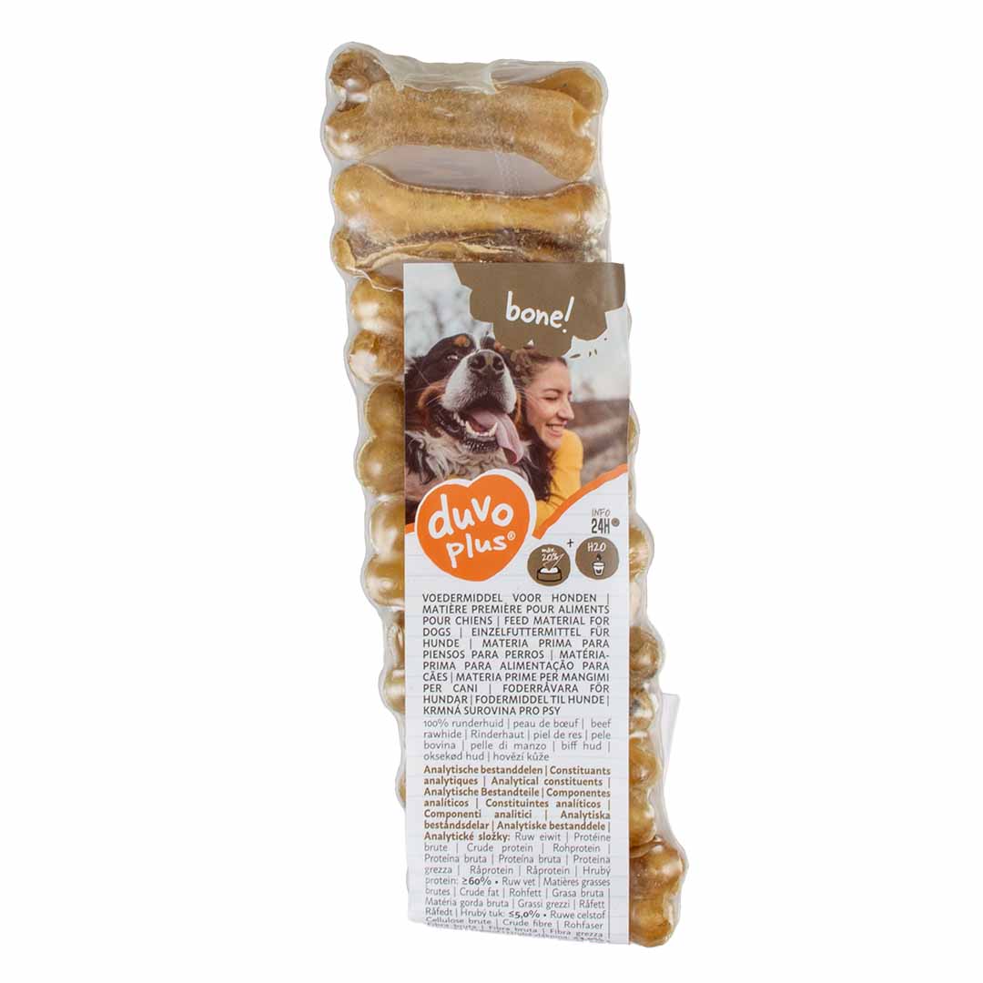 Duvo+ Rawhide Bones – 8-Pack, 5cm Mini Chews for Small Dogs