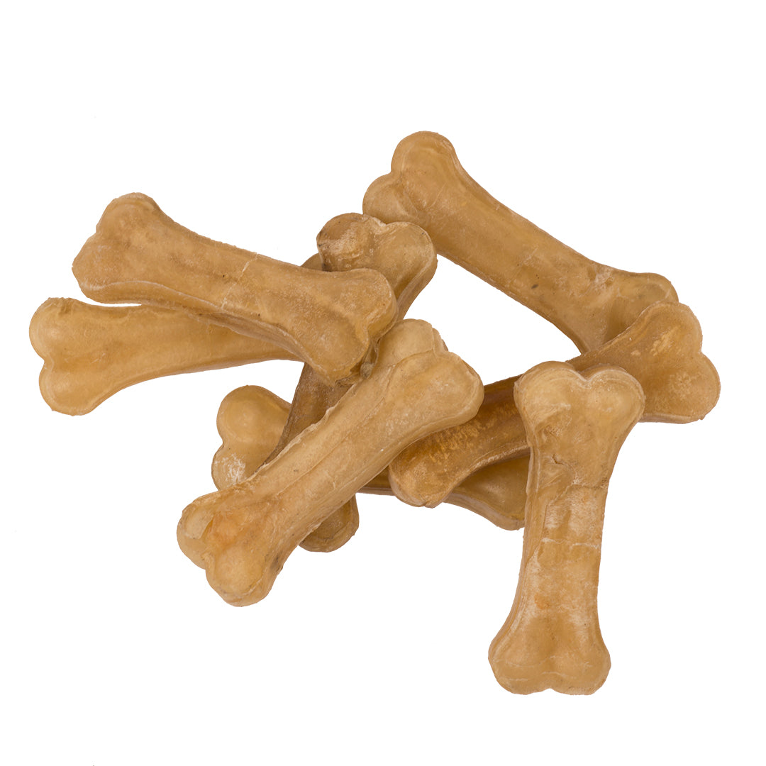 Duvo+ Rawhide Bones – 8-Pack, 5cm Mini Chews for Small Dogs