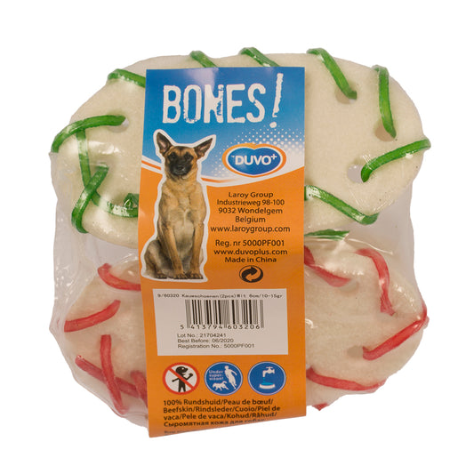 Duvo+ Shoe Rawhide White Colored Laces Dog Chews – 2 Pc, 6cm Each
