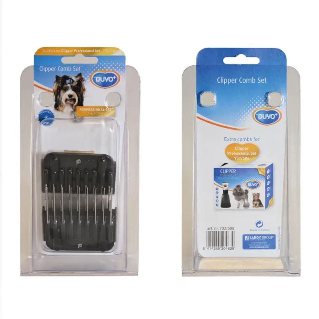 Duvo+ Clipper Comb Set – 3 / 6 / 10 mm – Compatible with Andis & Duvo+ Clippers