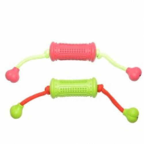 Duvo Rubber Dental Roll And Bone With Cord Red/Green