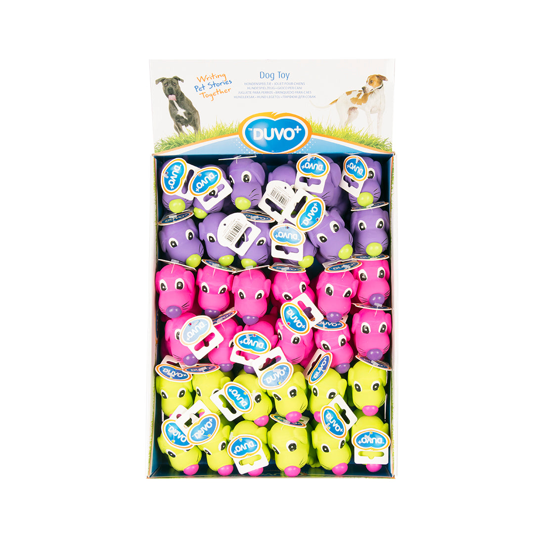 Duvo+ Latex Sitting Dog Toy 8.5cm – Mixed Colors