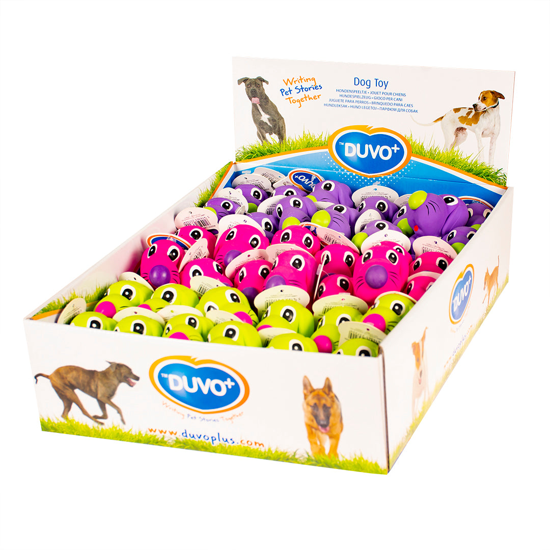 Duvo+ Latex Sitting Dog Toy 8.5cm – Mixed Colors
