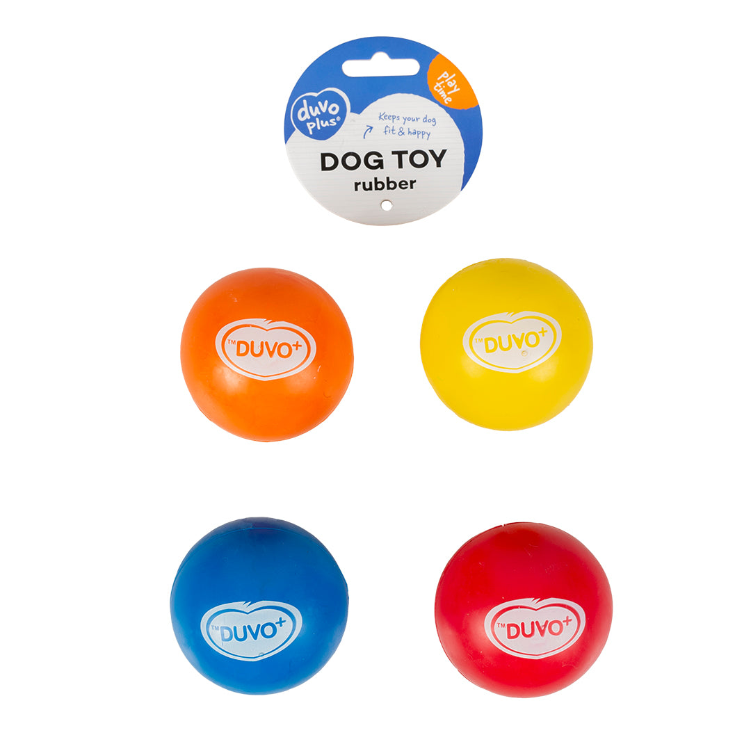 Duvo+ Rubber Bouncy Dog Ball – Ø6.5cm, Mixed Colours