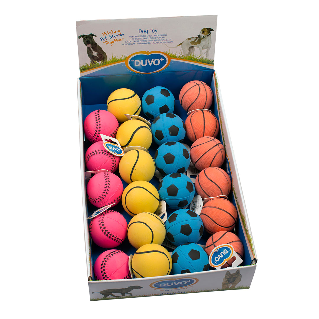 Duvo+ Rubber Neon Ball Dog Toy