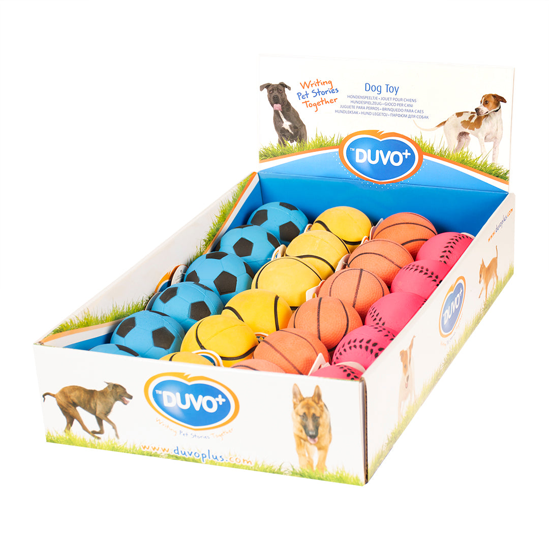 Duvo+ Rubber Neon Ball Dog Toy