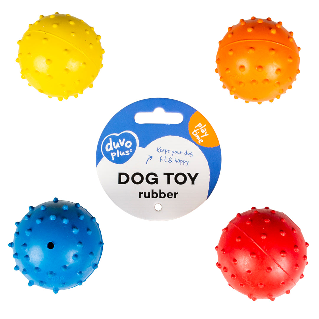 Duvo+ Rubber Dental Ball Dog Toy – Ø5cm, Mixed Colours
