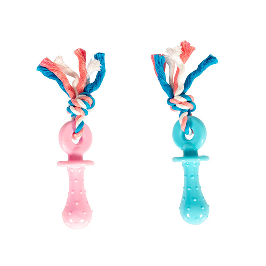 Duvo+ Puppy Teether Dog Toy with Rope – TPR 18cm Chew Toy