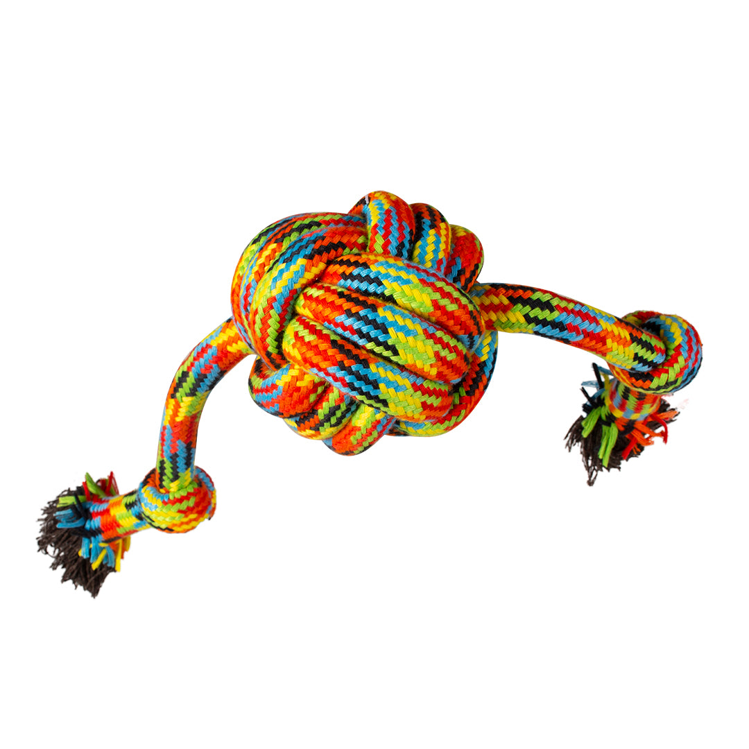 Duvo+ Cotton Ball with 2 Knots Dog Toy – Beach 50x10cm