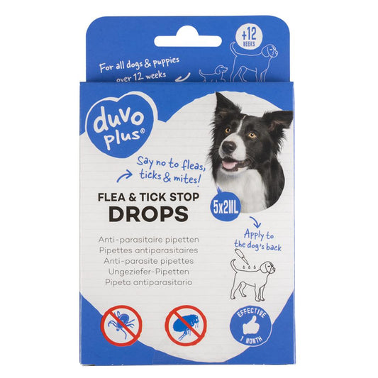 Duvo Bio Flea & Tickdrops - Dog 5 Pipettescount: 5