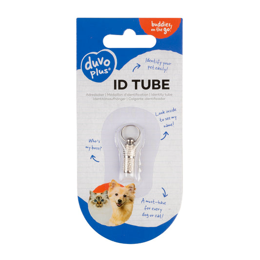 Duvo+ ID Dog Tube – Secure Tag Holder for Collars, 3cm