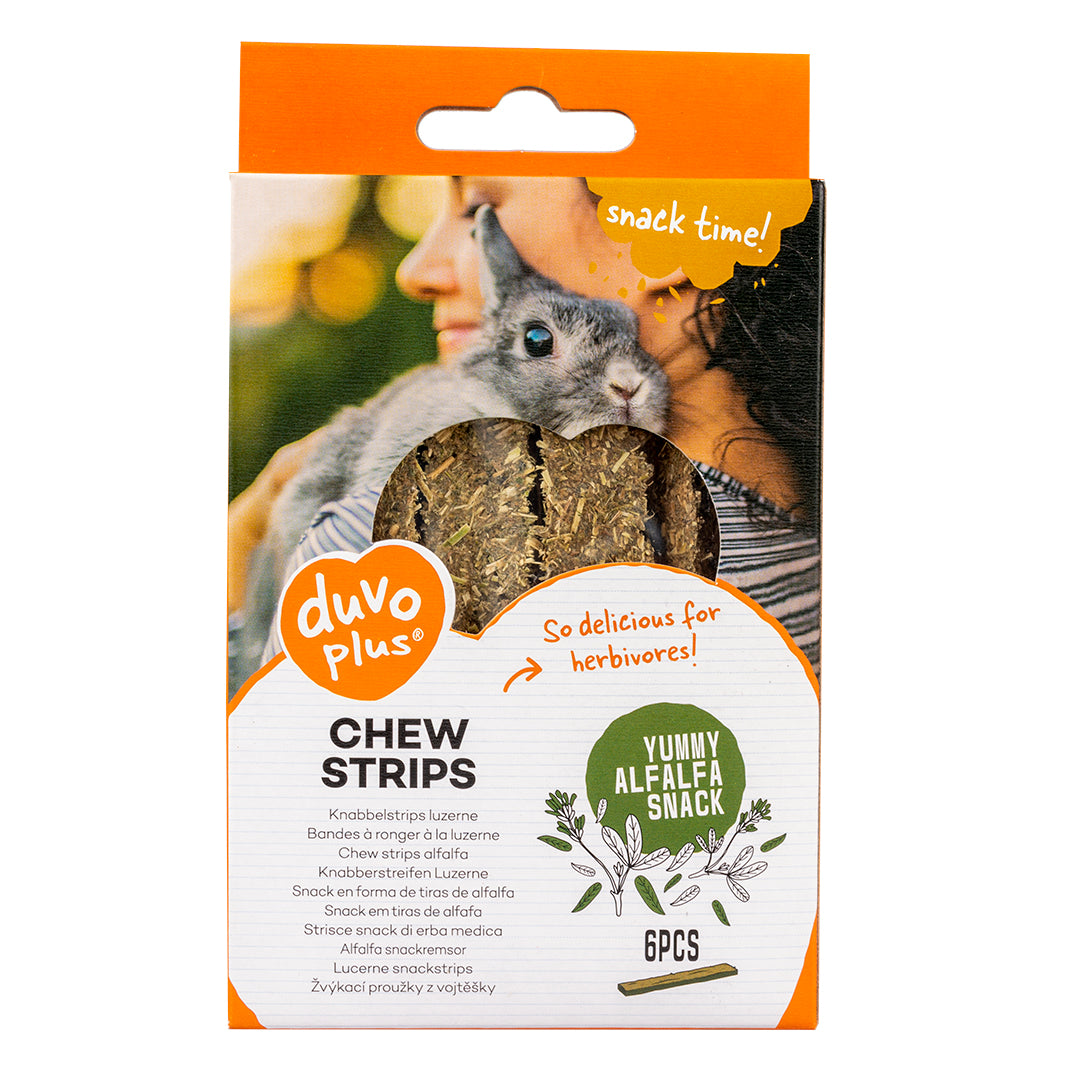 Duvo+ Chew Strips Alfalfa 50g – 6pc Natural Rodent Treats