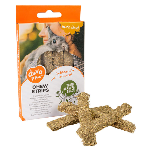 Duvo+ Chew Strips Alfalfa 50g – 6pc Natural Rodent Treats