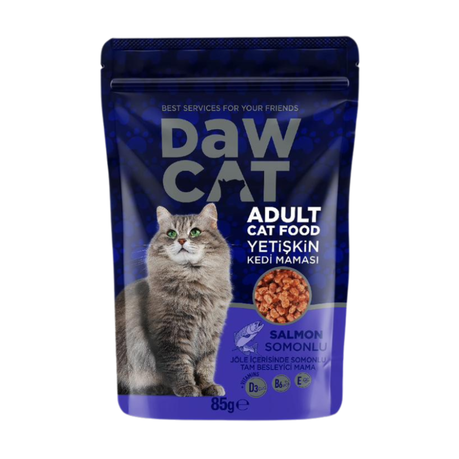 Dawcat 85G Wet Food Salmon Pouch Cat Food