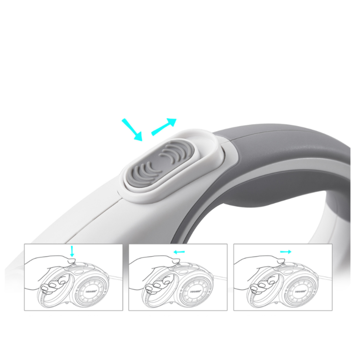 Dogness Retractable Leash Liberty Series  Gray - 5m