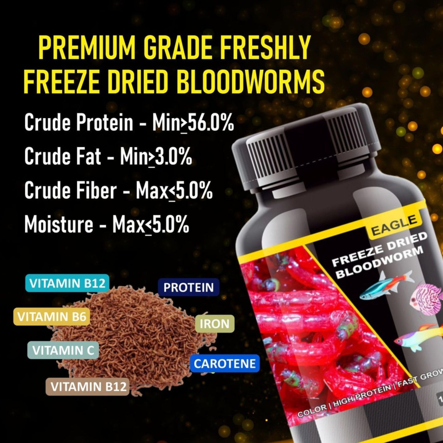 Horizone Eagle Freeze-Dried Blood Worms – 100ml