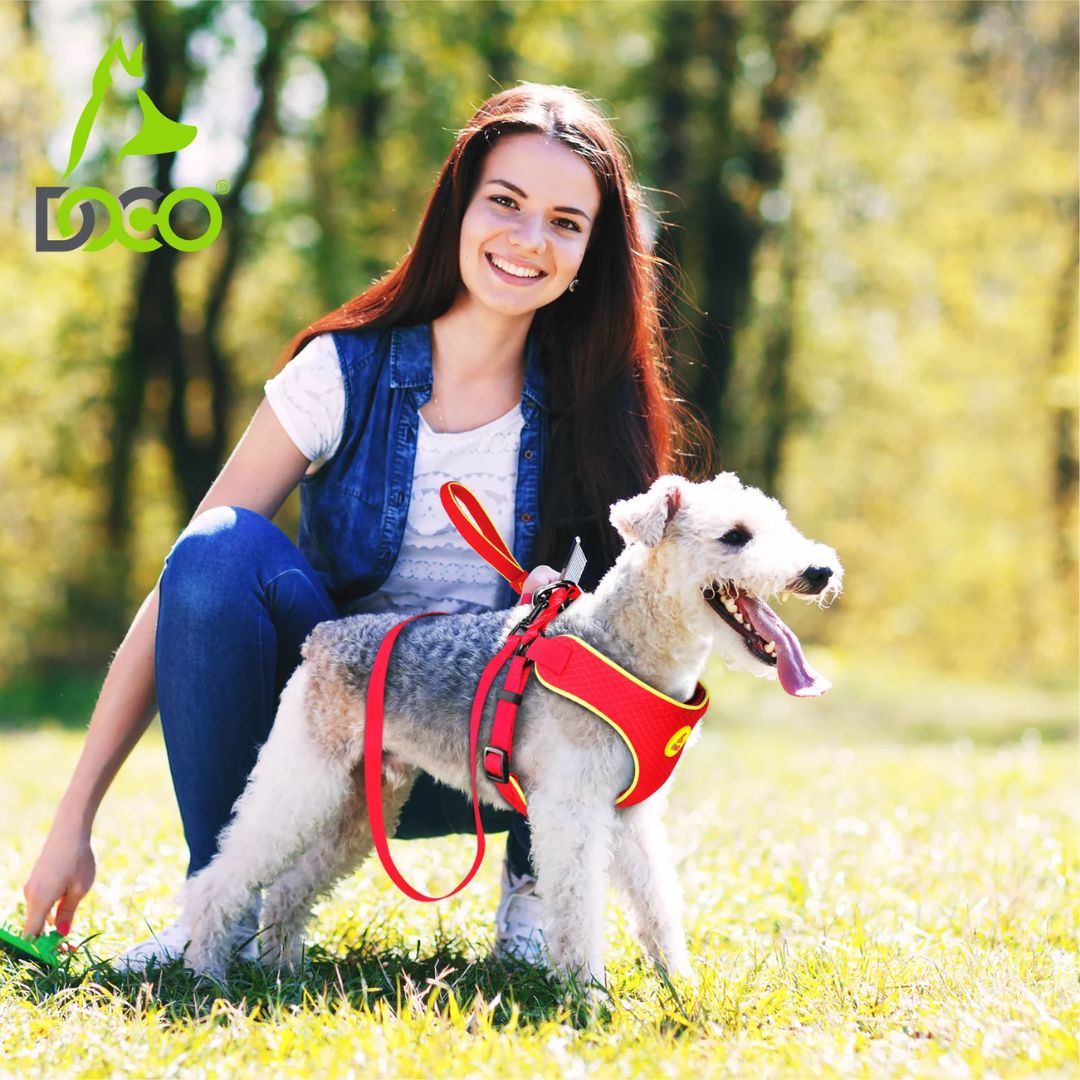 Doco Reflective Yellow Rope Mesh Leash